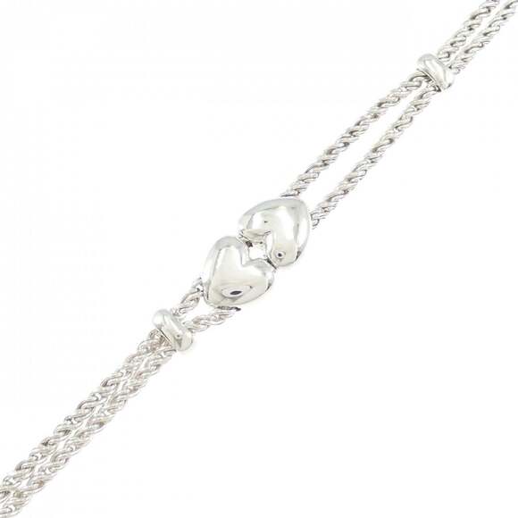 TIFFANY Authentic Silver Heart Charm Bracelet